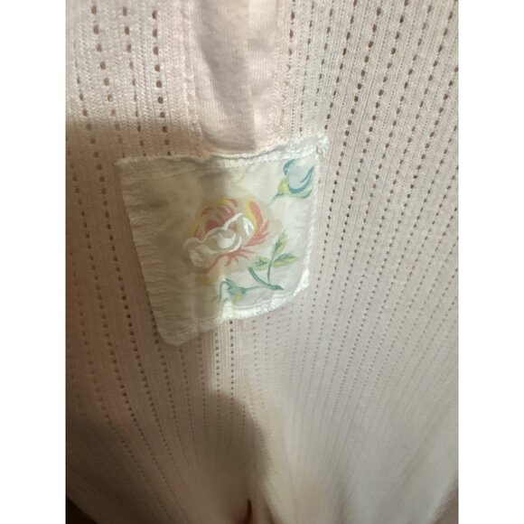 Victorias Secret Womens Pink Long Johns Romper Size M 100% Cotton Button-Front - Picture 5 of 5